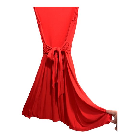 Forever 21 Red Scoop Sleeveless Pleated Dress Size S - Picture 9 of 12